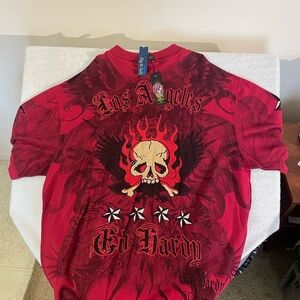 Ed Hardy Red Skull Graphic Tee